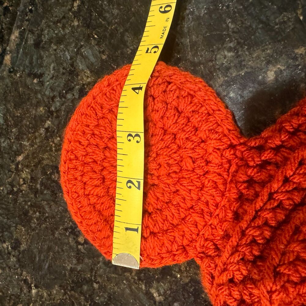 Crochet Pumpkin Disney Mickey Mouse Hat Ears Beanie Handmade Halloween Fall Park - Picture 5 of 7